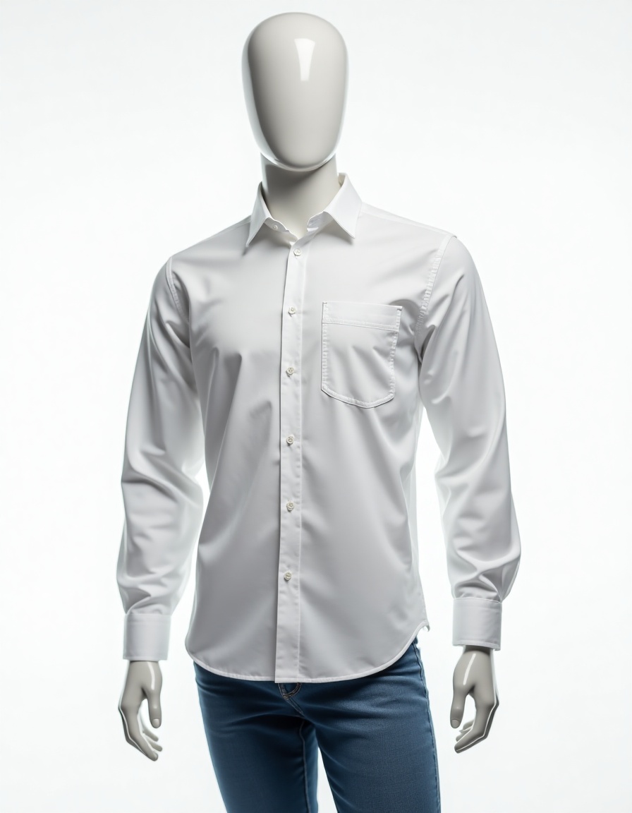 Camisa Social Tricoline Manga Longa Masculino - Imagem 2