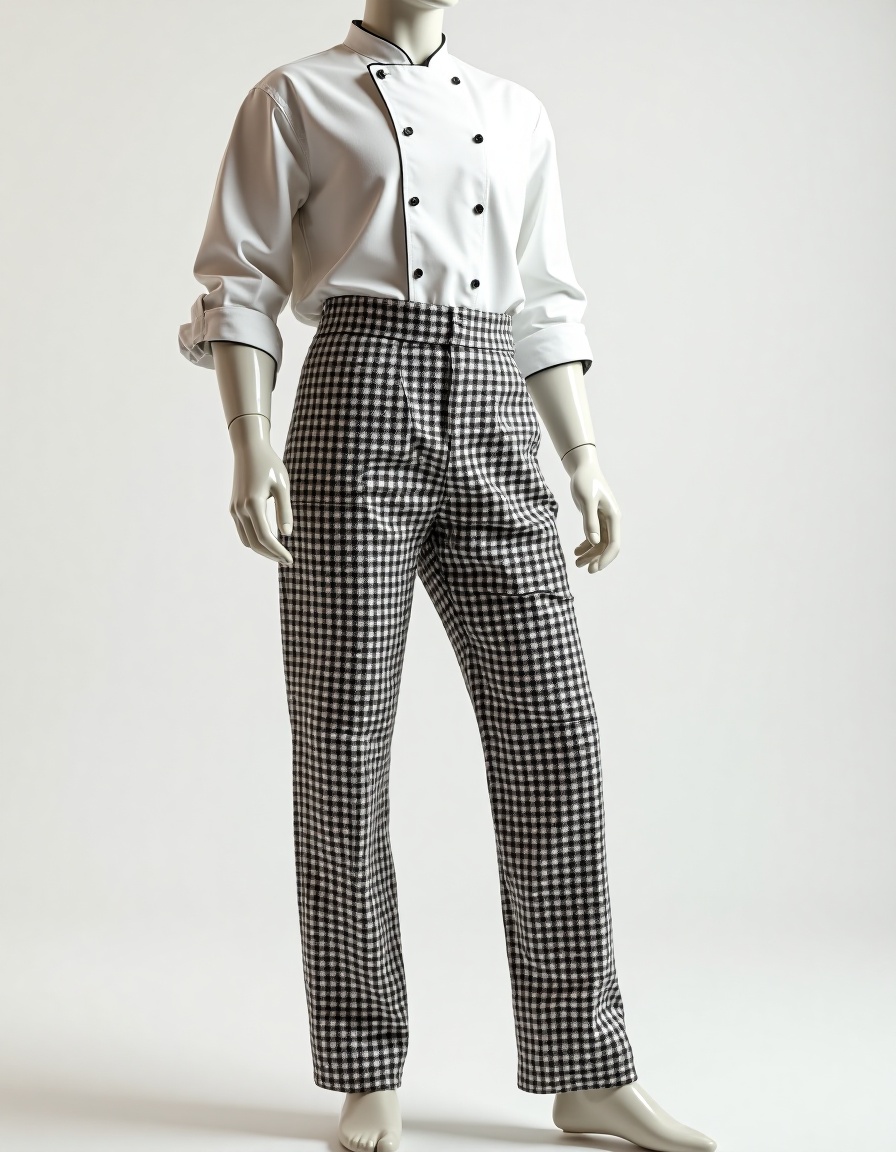 Calça Cozinheiro Pied de Poule Masculino