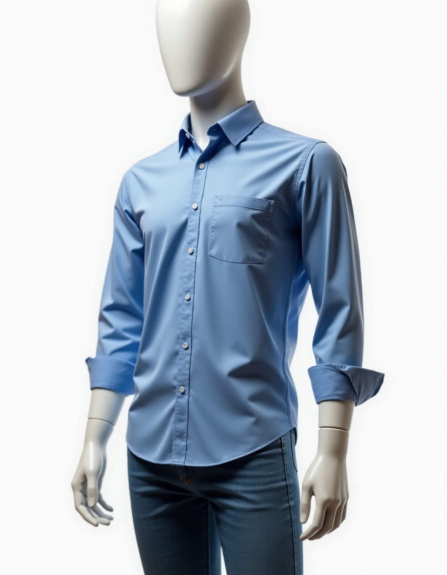 Camisa Social Tricoline Manga Longa Masculino