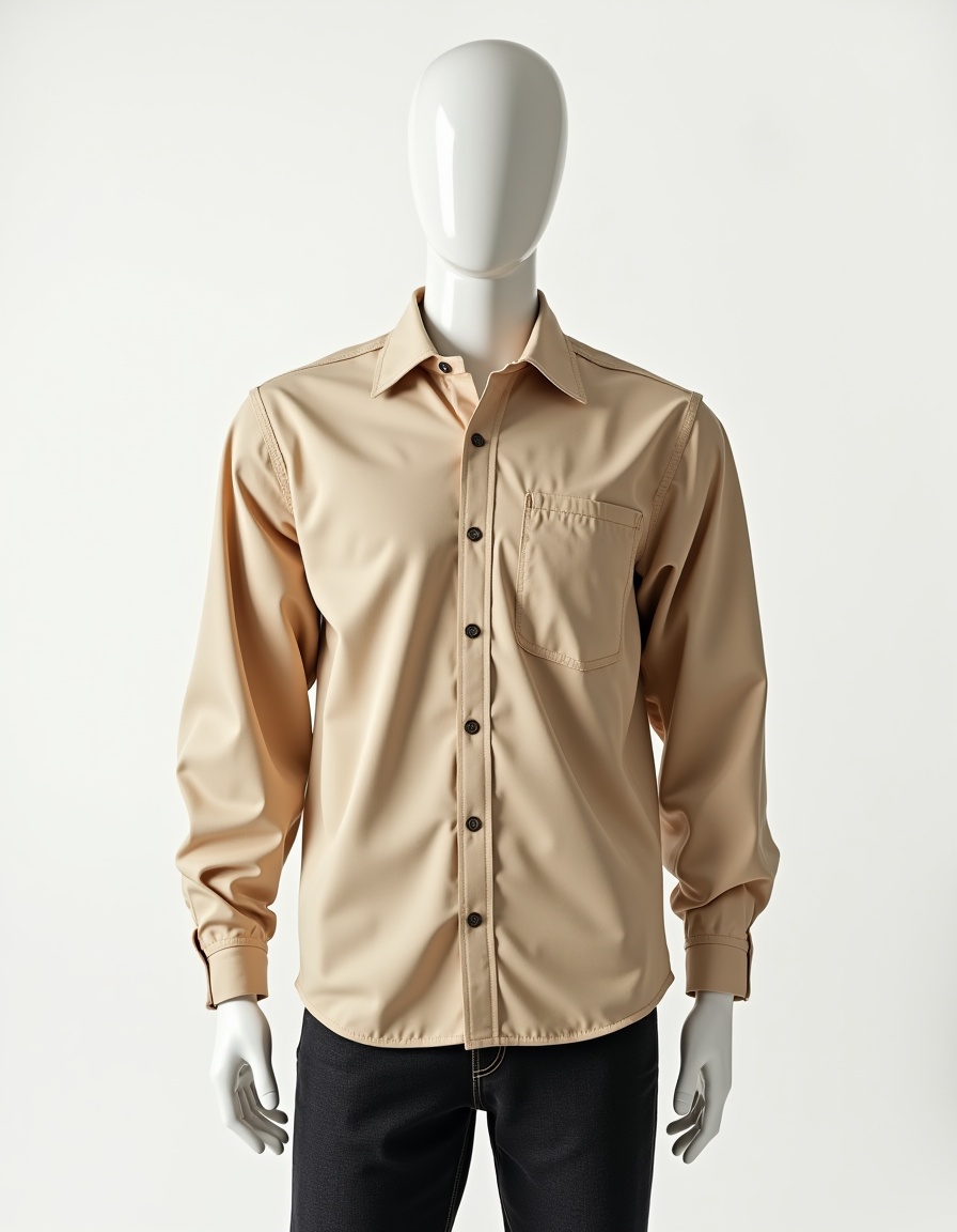 Camisa Social Tricoline Manga Longa Masculino - Imagem 7