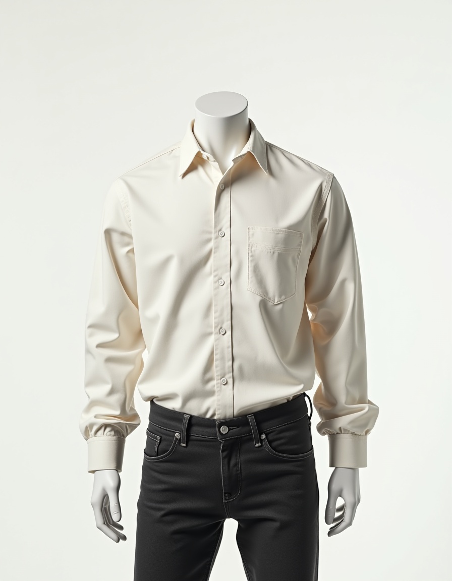 Camisa Social Tricoline Manga Longa Masculino - Imagem 5