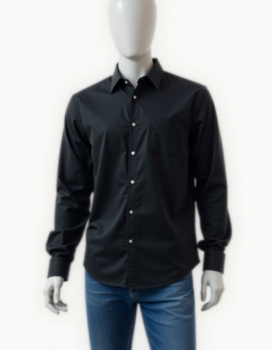 Camisa Social Tricoline Manga Longa Masculino - Imagem 3