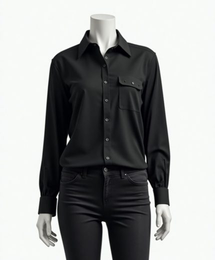 Camisa Social Tricoline Manga Longa Feminino