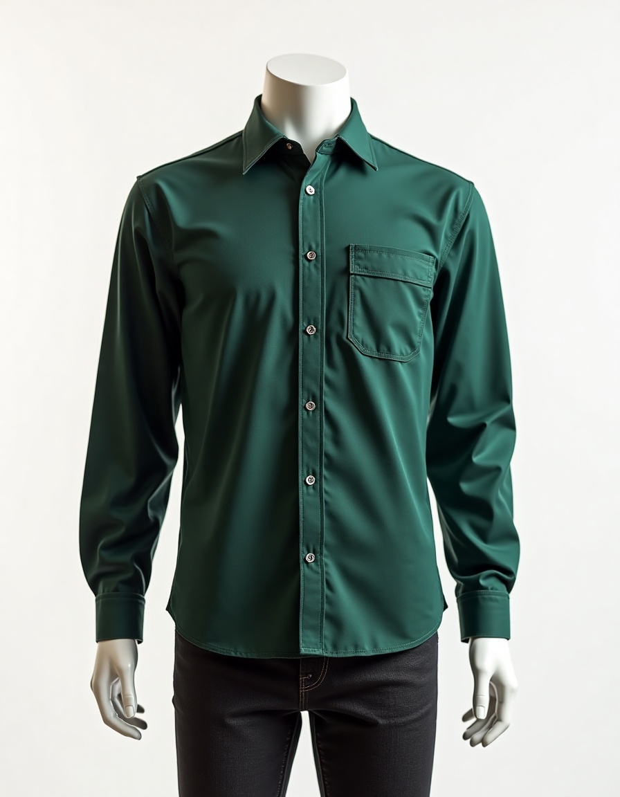 Camisa Social Tricoline Manga Longa Masculino - Imagem 8