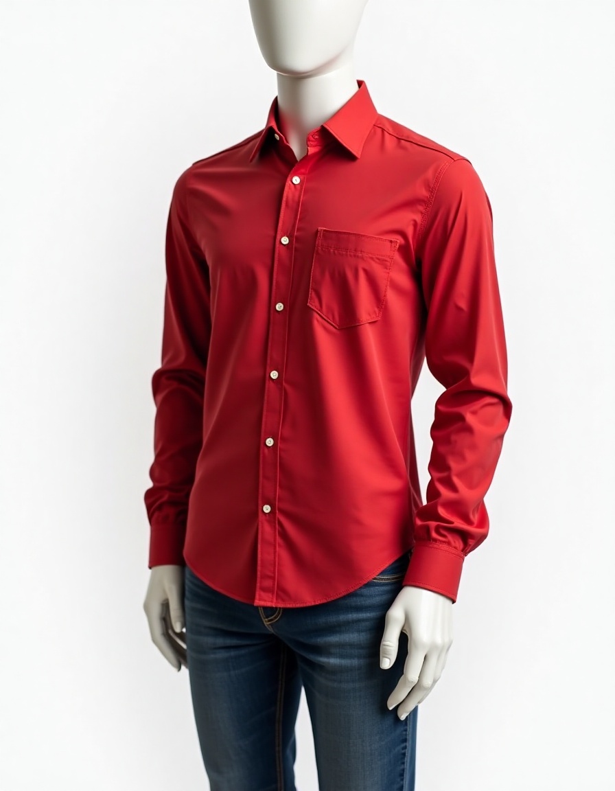 Camisa Social Tricoline Manga Longa Masculino - Imagem 4